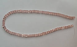 Бусина Куб колір рожевий 4*4 мм