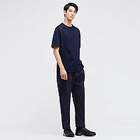 Футболка Uniqlo +J SUPIMA RELAXED FIT CREW NECK T-SHIRT розмір S темно синя (436133)