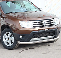 Передній захист ST008 (нерж) Dacia Sandero Stepway 2013+2018