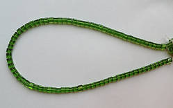 Бусина Куб колір зелений гороховий 4*4 мм