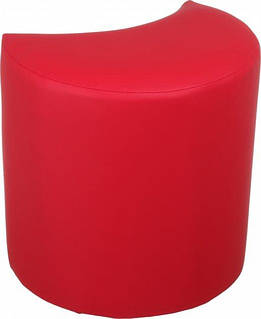 Пуф дитячий BNB Півмісяць червоний (Колір: Флай 2210). Для садочка, шкоди, кімнати відпочинку, магазина дитячого одягу / взуття