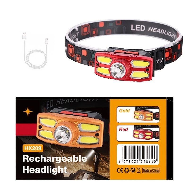 Фонарь Налобный Аккумуляторный Headlight HX209-XPE+4COB USB — Купить ...