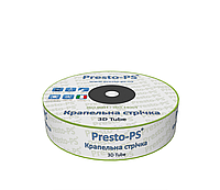 Крапельна стрічка Presto-PS емітерна 3D Tube крапельниці через 20 см, витрата 2.7 л/год, довжина 1000 м