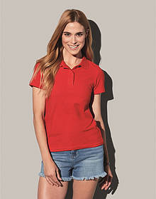 Футболка поло жіноча червона