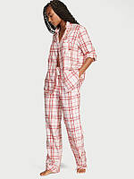 Піжама Flannel Long Pajama Set Peppermint Plaid від Victoria's Secret XS
