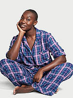 Піжама Flannel Long Pajama Set Lilac Plaid від Victoria's Secret XS