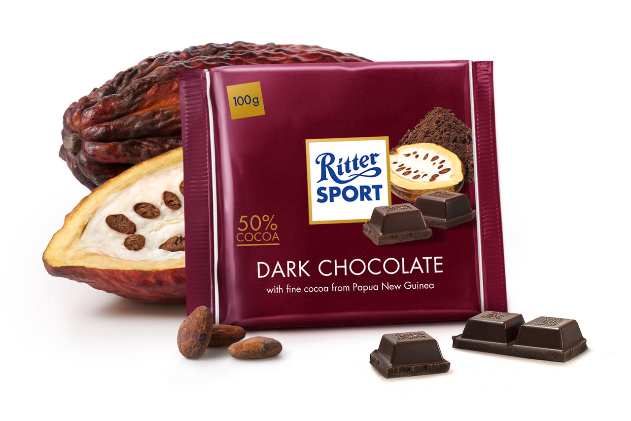 Шоколад Ritter Sport Dark Chocolate 50% cacao, 100 г - фото 2 - id-p291452445