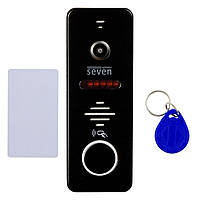 Вызывная панель домофона со встроенным считывателем карт SEVEN CP-7504F RFID black