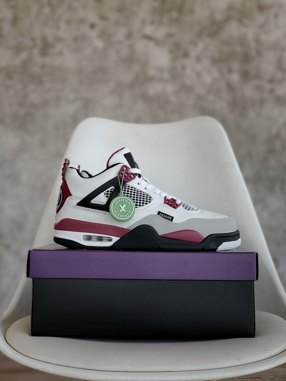 Кросівки чоловічі Nike Air Jordan 4 Retro Pari stain germain білий джердан демісезонні високі модні