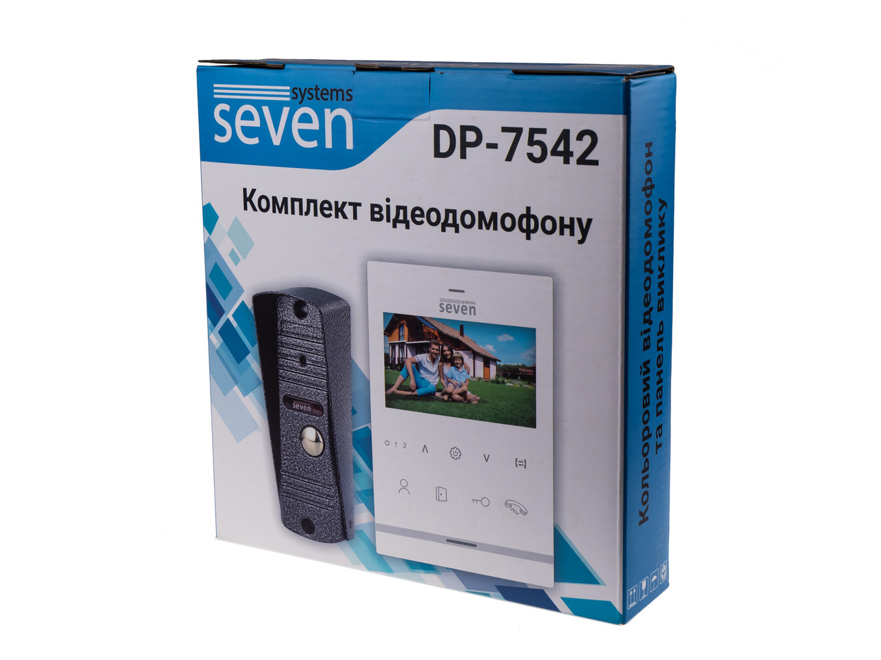Комплект домофона 4 дюйма с вызывной панелью SEVEN DP 7542 Kit white - фото 5 - id-p1745618919