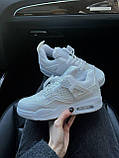 Кросівки чоловічі Nike Air Jordan 4 Retro White білий джорд демісезонні високі модні молодіжні, фото 3