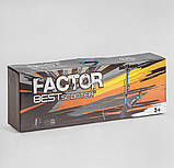 Самокат двоколісний Factor BS-98033 Чорний, з ручним дисковим гальмом, 2 амортизатори, підсклянник, фото 6