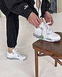 Кросівки чоловічі Nike Air Jordan 4 Retro White Oreo білий сірий джердан демісезонні високі модні, фото 5
