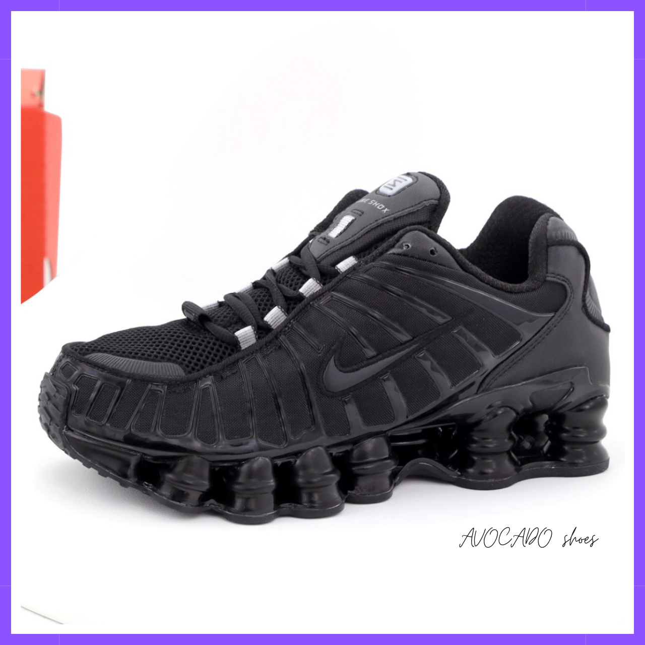 Кроссовки мужские и женские Nike Shox black reflective / Найк Шокс ...