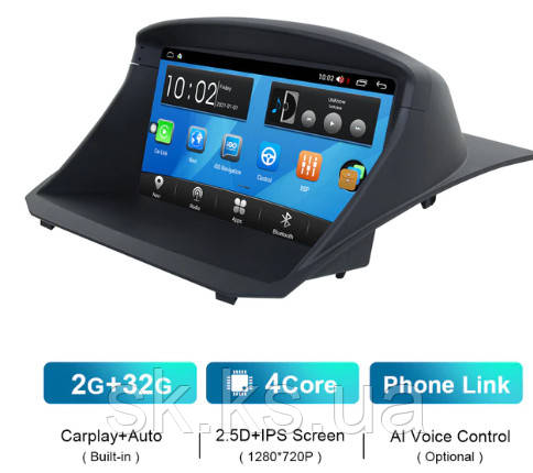Junsun 4G Android магнітола для Ford Fiesta 6 Mk 6 2008 - 2018 2ГБ ОЗУ + 32 тип D USA
