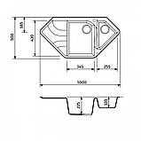 Гранітна мийка Adamant SPIRIT ГРАФІТ-13, фото 4