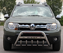 Кенгурник WT004 model нерж на Renault Duster 2008-2017