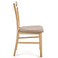 Дерев'яні стільці з м'яким сидінням дуб сонома Dariusz з оббивкою з тканини для вітальні в стилі прованс, фото 4