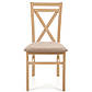 Дерев'яні стільці з м'яким сидінням дуб сонома Dariusz з оббивкою з тканини для вітальні в стилі прованс, фото 3