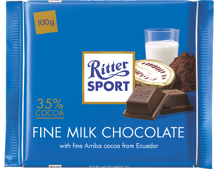 Шоколад Ritter Sport Fine Milk Chocolate, 100 г