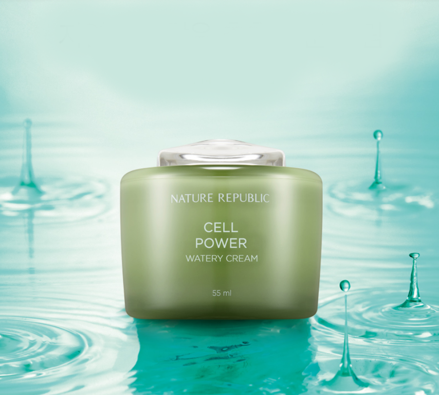 NATURE REPUBLIC Зволожувальний крем для догляду за зрілою шкірою обличчя Cell Power Watery Cream, 55 мл