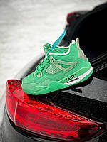 Кроссовки женские Nike Air Jordan 4 Retro SE Green найк аир джордан зеленый высокие стильные яркие