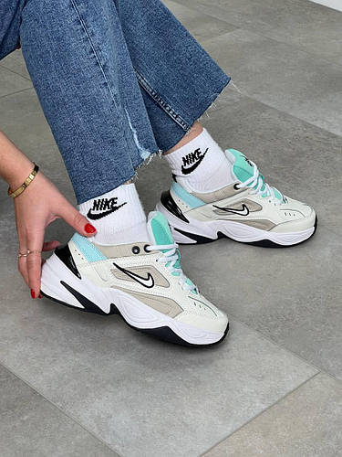 Купить Кроссовки женские Nike M2K Tekno, кроссовки найк текно бежевые ...