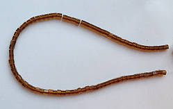 Бусина Куб колір коньячний 4*4 мм