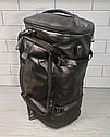Дорожня/Спортивна сумка-рюкзак з екошкіри з відділом для взуття/ Міська сумка 2в1, фото 3