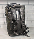 Дорожня/Спортивна сумка-рюкзак з екошкіри з відділом для взуття/ Міська сумка 2в1, фото 4