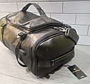 Дорожня/Спортивна сумка-рюкзак з екошкіри з відділом для взуття/ Міська сумка 2в1, фото 6