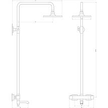 Душова система Globus Lux Termostatic R GLA-0041T-BB, фото 2