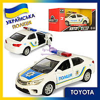 Металлическая полицейская машинка Toyota Corolla AS-1832, детская игрушечная железная модель Тойота полиция