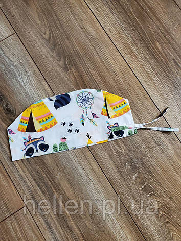 Принтована медична шапочка "Єноти", фото 1