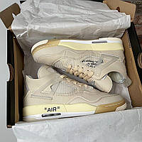 Кроссовки женские Nike Air Jordan 4 Retro SE Beige найк аир джордан бежевый высокие стильные яркие