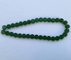 Бусина Таблетка колір зелений темний 10 мм