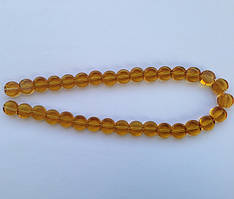 Бусина Таблетка колір бурштиновий 10 мм