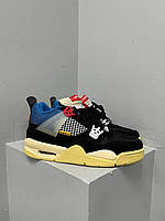 Кросівки жіночі Nike Air Jordan 4 Retro Off Noir найк аїр джердан чорний високі стильні яскраві