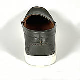 Чоловічі шкіряні мокасини зелені на світлій підошві весна осінь Міда 112074 (670) розмір, фото 4