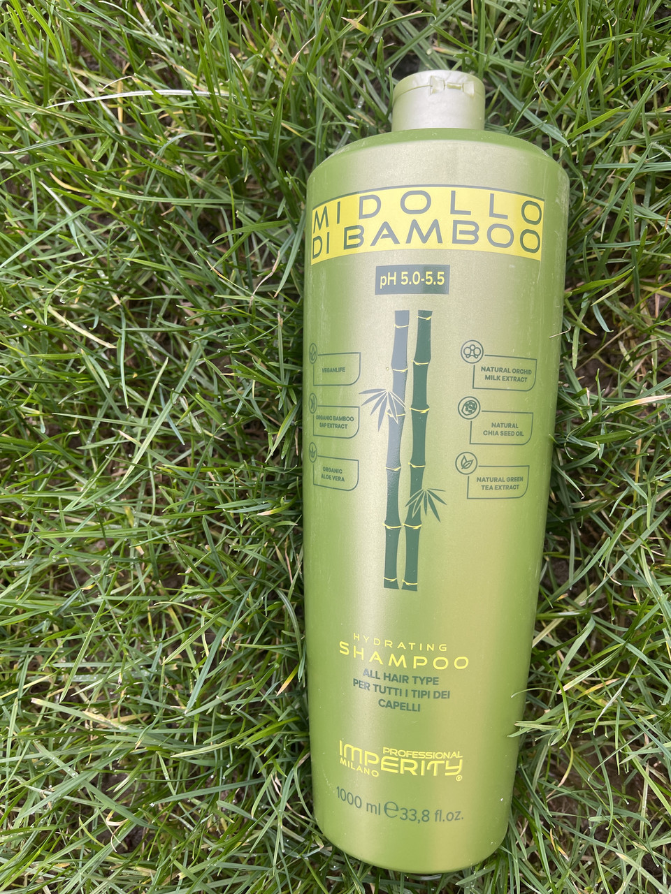 Шампунь для волосся Imperity Organic Midollo Di Bamboo без парабенів, силіконів і барвників, 1000 мл
