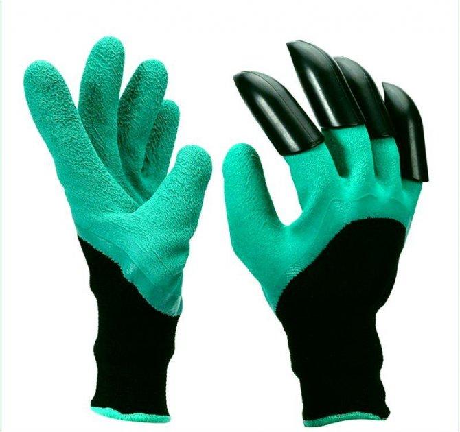 Садові рукавички з кігтями Garden Genie Gloves