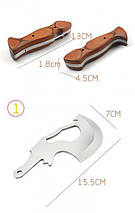 Туристичний набір Егерь 4 в 1 C-14 для пікніка, полювання і риболовлі Пила, ніж, сокира, мачете, фото 5