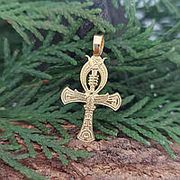Анкх, , Египетский крест, Коптский крест, Жезл Осирис, ключ жизни, крестик, крест Золото 585
