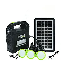 Переносная солнечная станция фонарь Bluetooth радио Power Bank Solar Light DT-9026B светильник