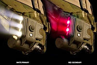 Нашоломний тактичний ліхтар (на каску) Helmet Light Set Gen.2 ОРИГИНАЛ С QR КОД якісний корпус червоне+біле+іч