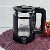 Скляний електричний чайник 2л з прозорим Edenberg EB-83558 електрончайник скляний 1500Вт