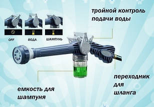 Універсальний Розпилювач Водомет EZ Jet Water Cannon Original Насадка на Шланг Для Поливу, Водяна Гармата, фото 4