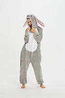 Пижама кигуруми кролик Kigurumirev Кигуруми для взрослых, Женские кигуруми и пижамы Велсофт 165 - 175 см
