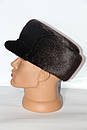 Чоловіча шапка- Фінка з хутра нерпи темно-коричнева, фото 2