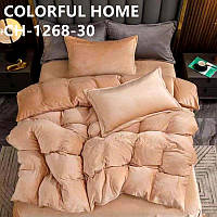 Велюрове зимнее постельное белье Евро размера Colorful Home